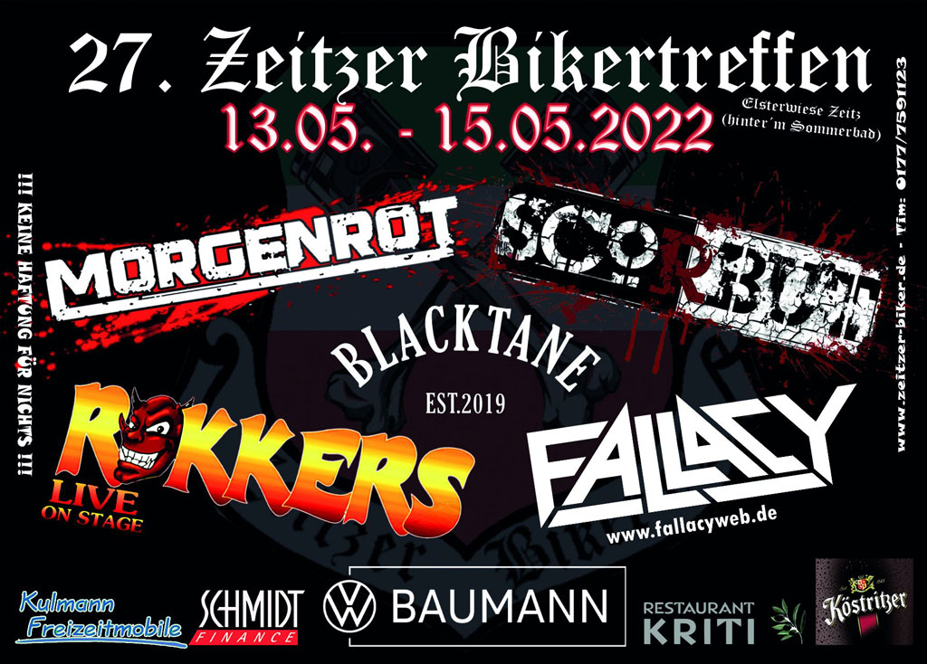 Flyer 27. Zeitzer Bikertreffen flyer 27 zeitzer bikertreffen